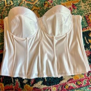 Dominique Lace Corset Bridal Bustier Bra Size 50D